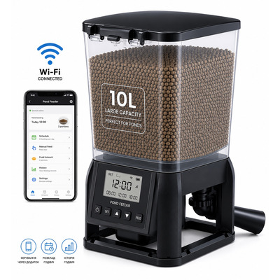 Годівниця для ставка AquaNova Smart-Feed автоподача Wi-Fi 10л