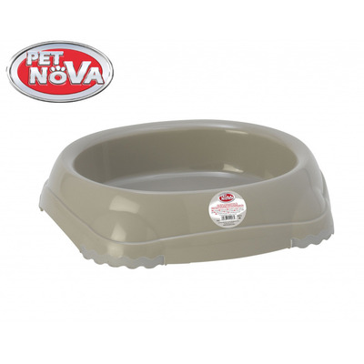 Миска для котів овальна Pet Nova 210 ml сірий Миска для котів овальна Pet Nova 210 ml сірий