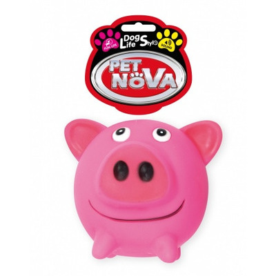 Игрушка для собак Свинка круглая Pet Nova 10 см
