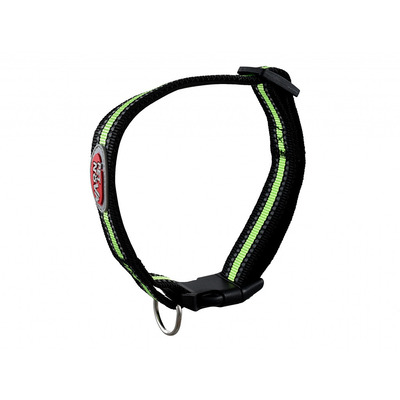 Ошейник с отражателем Pet Nova Neoprene Comfort XL Черно-зеленый
