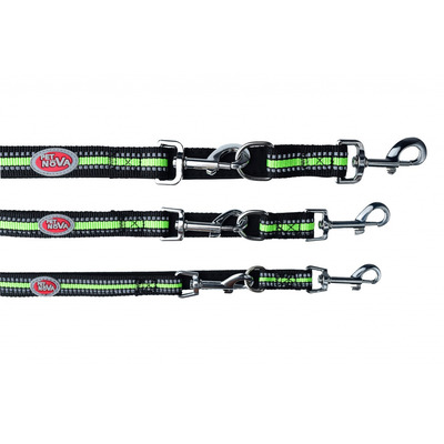 Повідець Pet Nova Adjust L 2.0 х 240 см Чорний (з відбивачем)