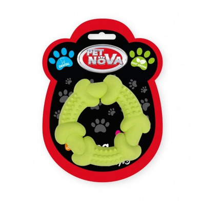 Іграшка для собак кільце спеціальне Pet Nova 10.5 см жовте