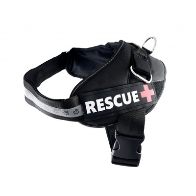 Шлея посилена Pet Nova Rescue+ L 65-80 см Чорна
