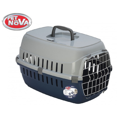 Переноска для собак Pet Nova Securetrans 48.5х32.3х30.1 см синій