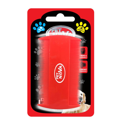 Гребінець двосторонній Pet Nova DoubleComb Short 8,5 см для щоденного догляду за шерстю собак та кішок