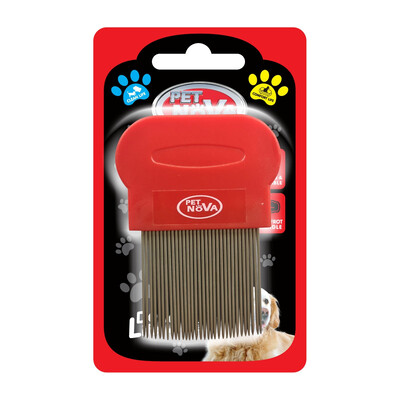 Гребінець металевий для довгої шерсті Pet Nova Comb Long 8 см