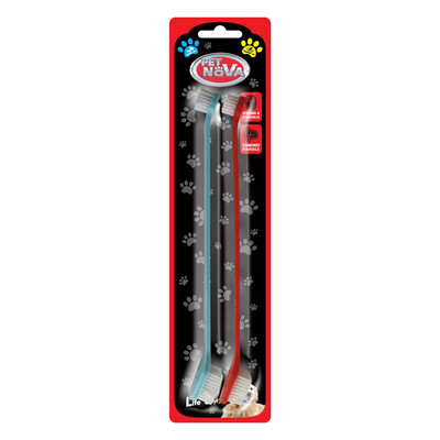 Зубные щетки для собак Pet Nova ToothBrus Set двойные 22 см набор