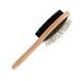 Подвійна дерев'яна щітка Pet Nova Wood 2Brush для професійного догляду за шерстю розмір L