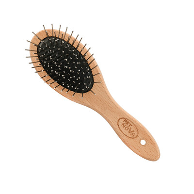 Подвійна дерев'яна щітка Pet Nova Wood 2Brush для професійного догляду за шерстю розмір S Подвійна дерев'яна щітка Pet Nova Wood 2Brush для професійного догляду за шерстю розмір S