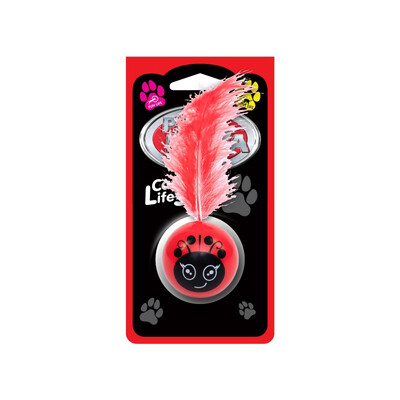 Іграшка кулька з пір'їнкою для кота Pet Nova Crazyball