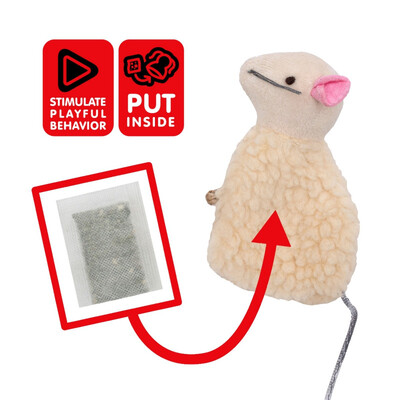 Плюшева іграшка для кота Pet Nova Catnip Mouse1 з пакетиками котячої м'яти