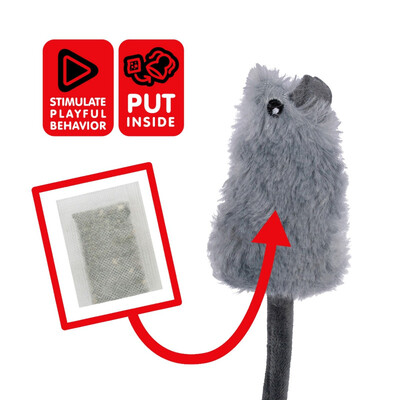 Плюшева іграшка для кота Pet Nova Catnip Mouse2 з пакетиками котячої м'яти