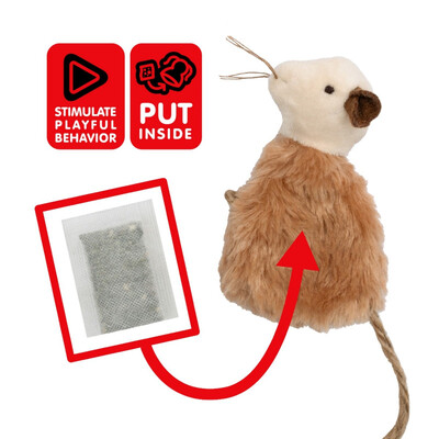 Плюшева іграшка для кота Pet Nova Catnip Mouse3 з пакетиками котячої м'яти