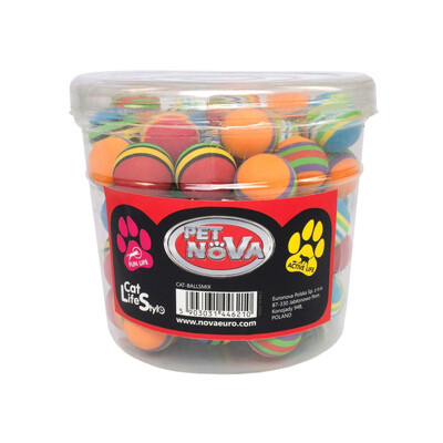 Игрушка для кота мячик Pet Nova Ballsmix 70шт разноцветные