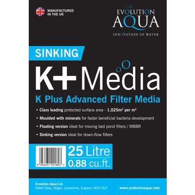 Біозавантаження Evolution Aqua K+ MEDIA 25L чорний занурювальне