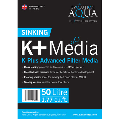 Біозавантаження Evolution Aqua K+ MEDIA 50L чорний занурювальне